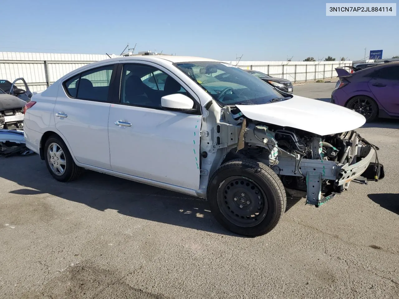 2018 Nissan Versa S VIN: 3N1CN7AP2JL884114 Lot: 71572224