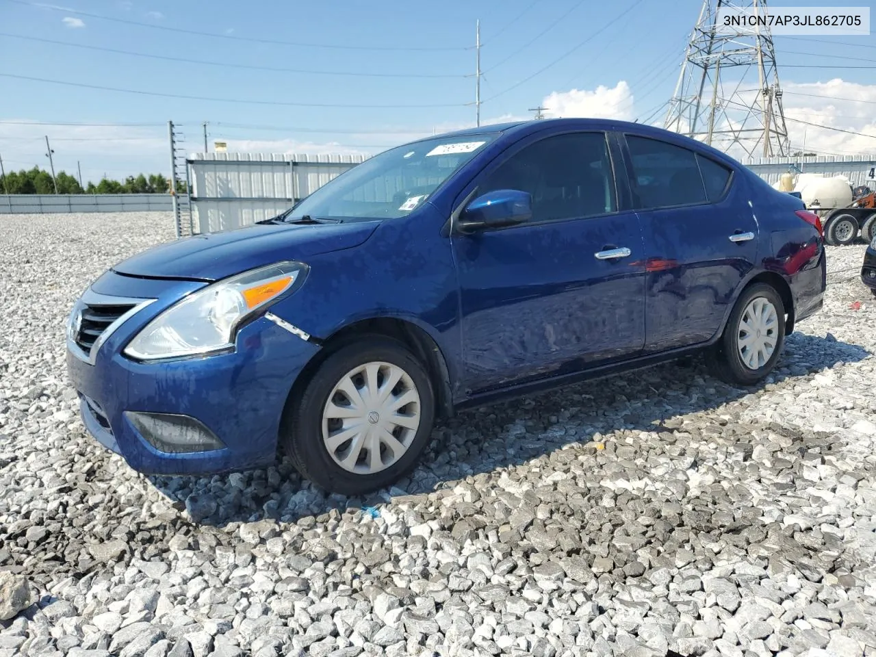 2018 Nissan Versa S VIN: 3N1CN7AP3JL862705 Lot: 71851154