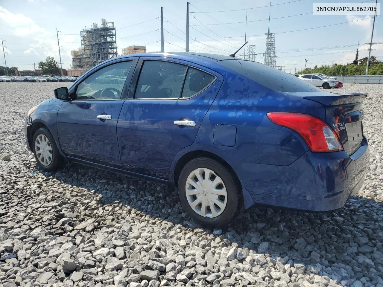 2018 Nissan Versa S VIN: 3N1CN7AP3JL862705 Lot: 71851154