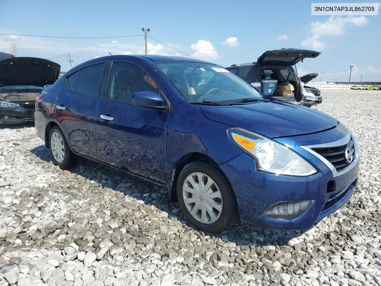 2018 Nissan Versa S VIN: 3N1CN7AP3JL862705 Lot: 71851154