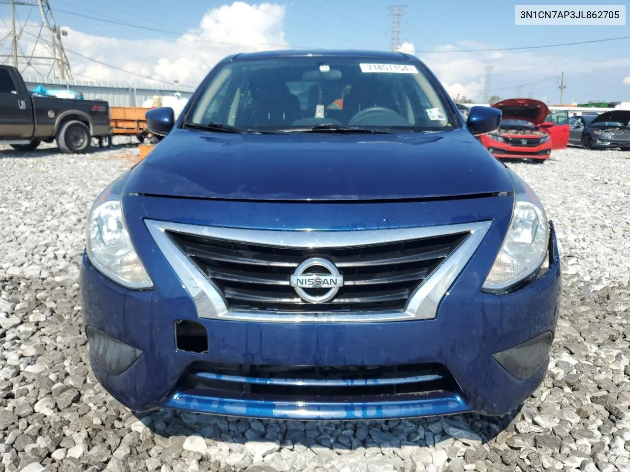 2018 Nissan Versa S VIN: 3N1CN7AP3JL862705 Lot: 71851154