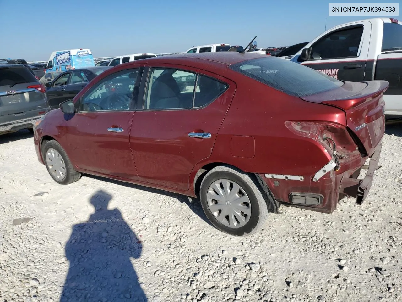 2018 Nissan Versa S VIN: 3N1CN7AP7JK394533 Lot: 72181614