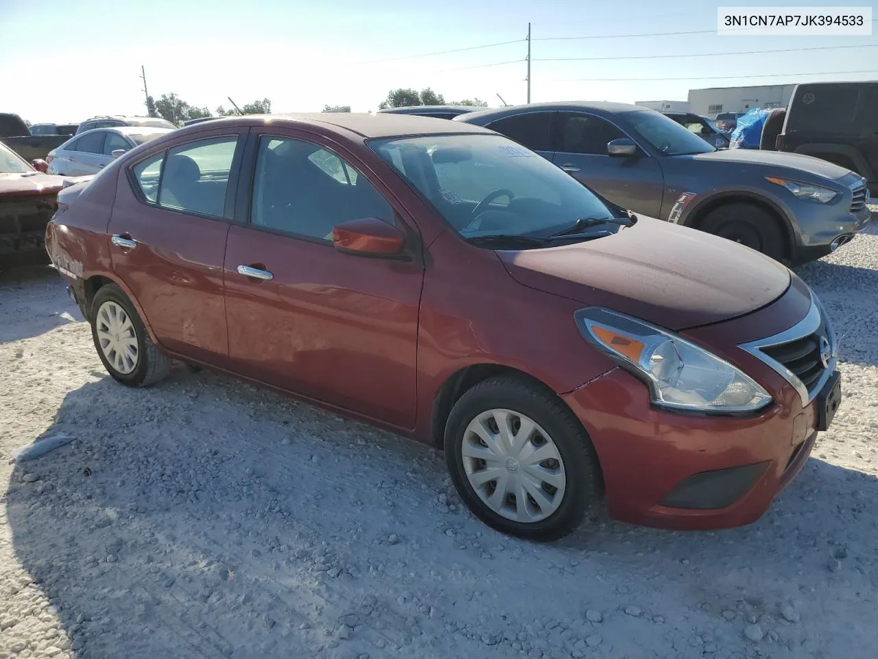 2018 Nissan Versa S VIN: 3N1CN7AP7JK394533 Lot: 72181614