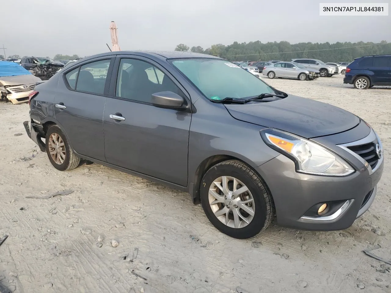 2018 Nissan Versa S VIN: 3N1CN7AP1JL844381 Lot: 72310844