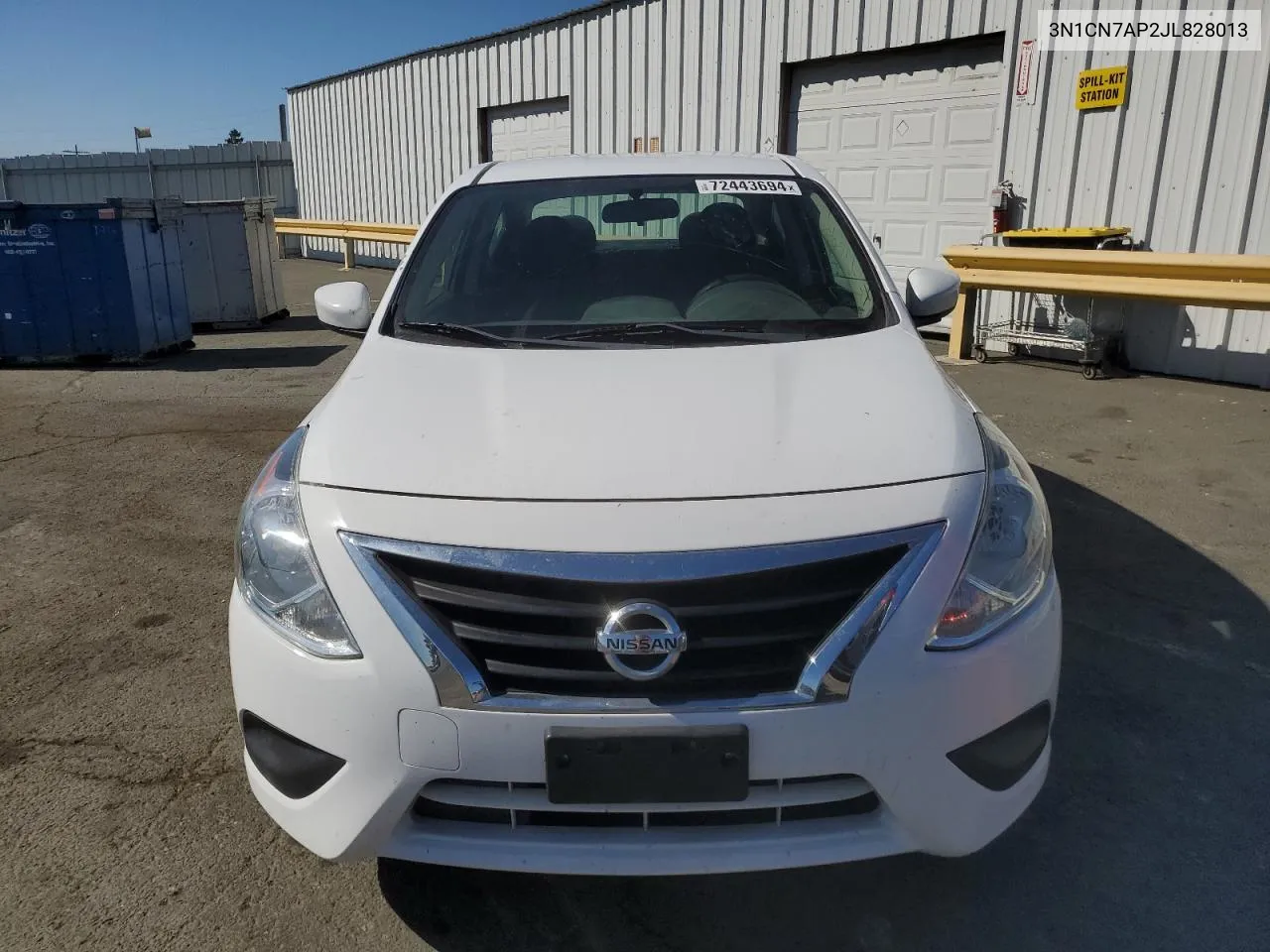 2018 Nissan Versa S VIN: 3N1CN7AP2JL828013 Lot: 72443694