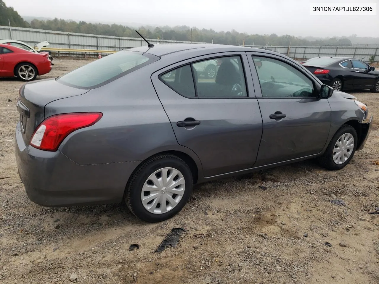 2018 Nissan Versa S VIN: 3N1CN7AP1JL827306 Lot: 72500094