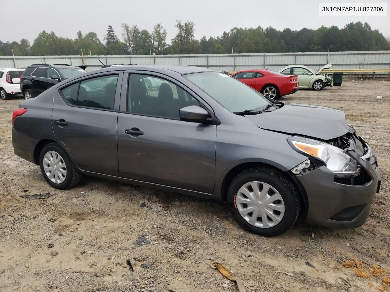 2018 Nissan Versa S VIN: 3N1CN7AP1JL827306 Lot: 72500094