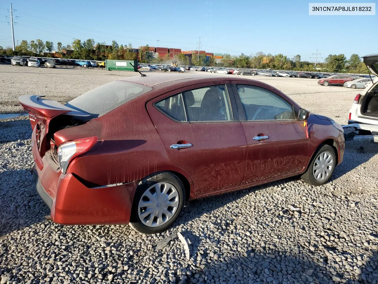 2018 Nissan Versa S VIN: 3N1CN7AP8JL818232 Lot: 73104194