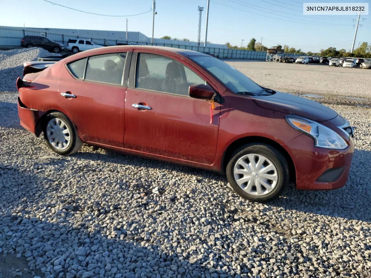 2018 Nissan Versa S VIN: 3N1CN7AP8JL818232 Lot: 73104194