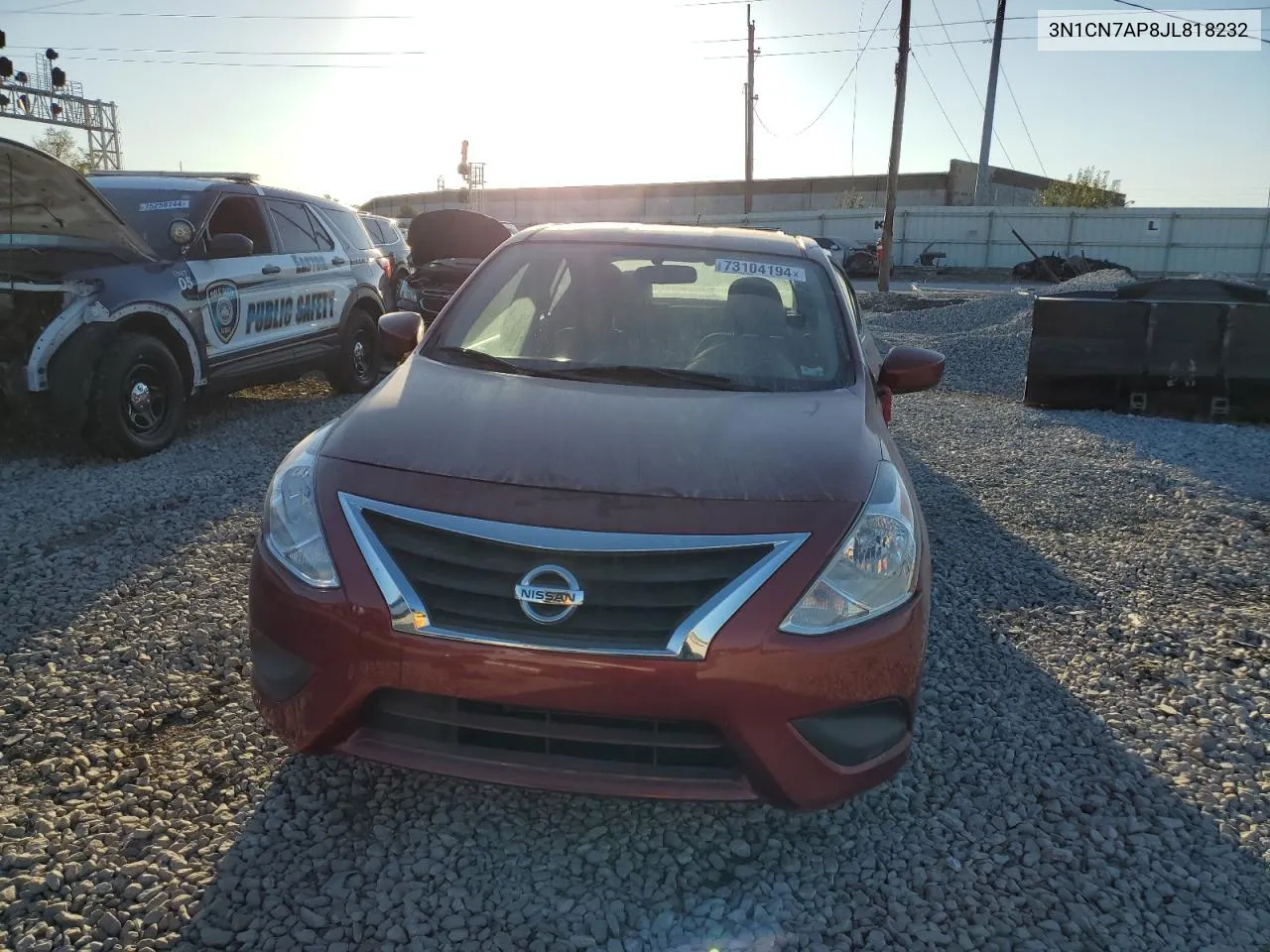 2018 Nissan Versa S VIN: 3N1CN7AP8JL818232 Lot: 73104194