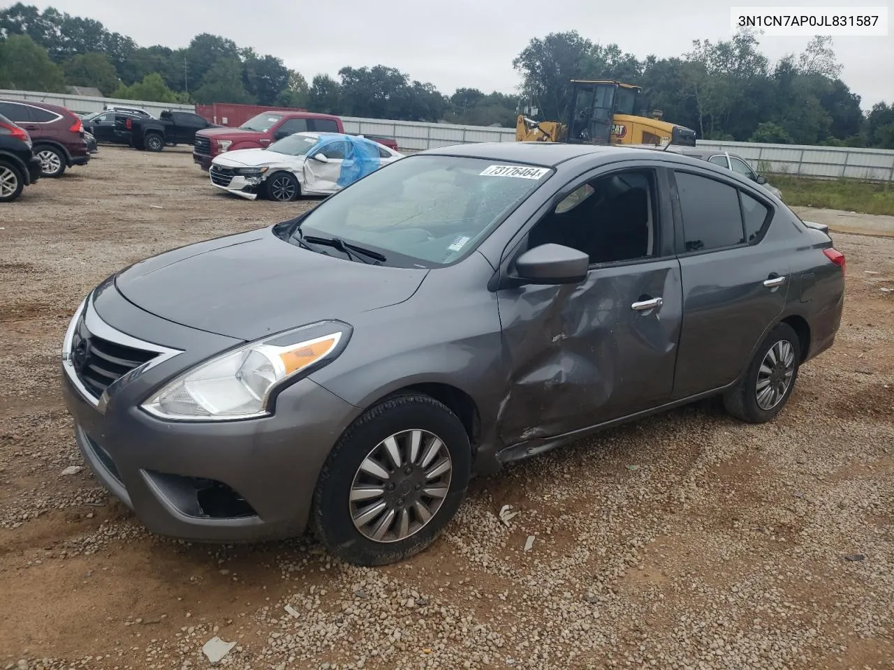 2018 Nissan Versa S VIN: 3N1CN7AP0JL831587 Lot: 73176464