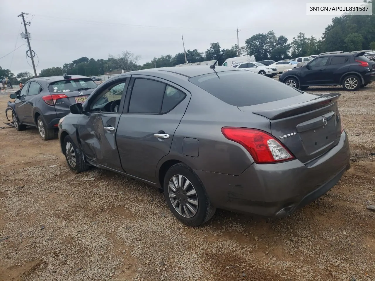 2018 Nissan Versa S VIN: 3N1CN7AP0JL831587 Lot: 73176464