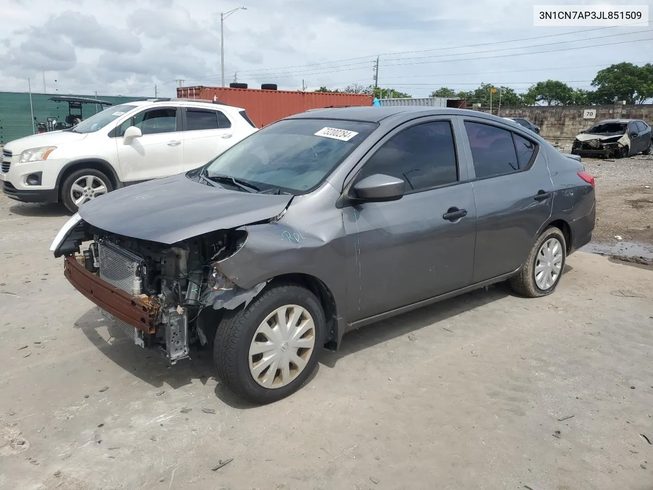 2018 Nissan Versa S VIN: 3N1CN7AP3JL851509 Lot: 73200284