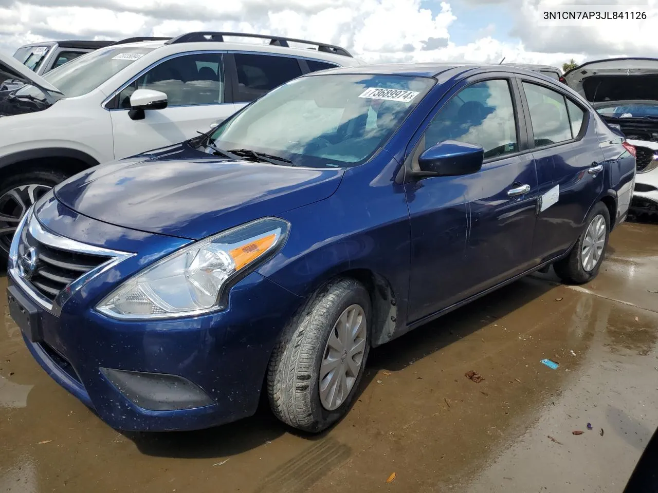 2018 Nissan Versa S VIN: 3N1CN7AP3JL841126 Lot: 73689974