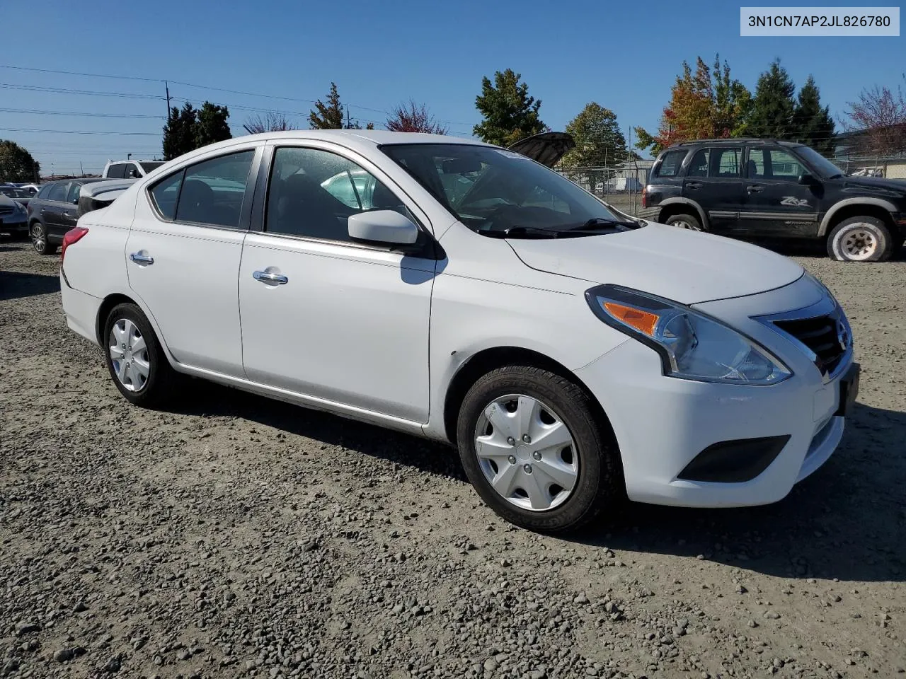 2018 Nissan Versa S VIN: 3N1CN7AP2JL826780 Lot: 74306254