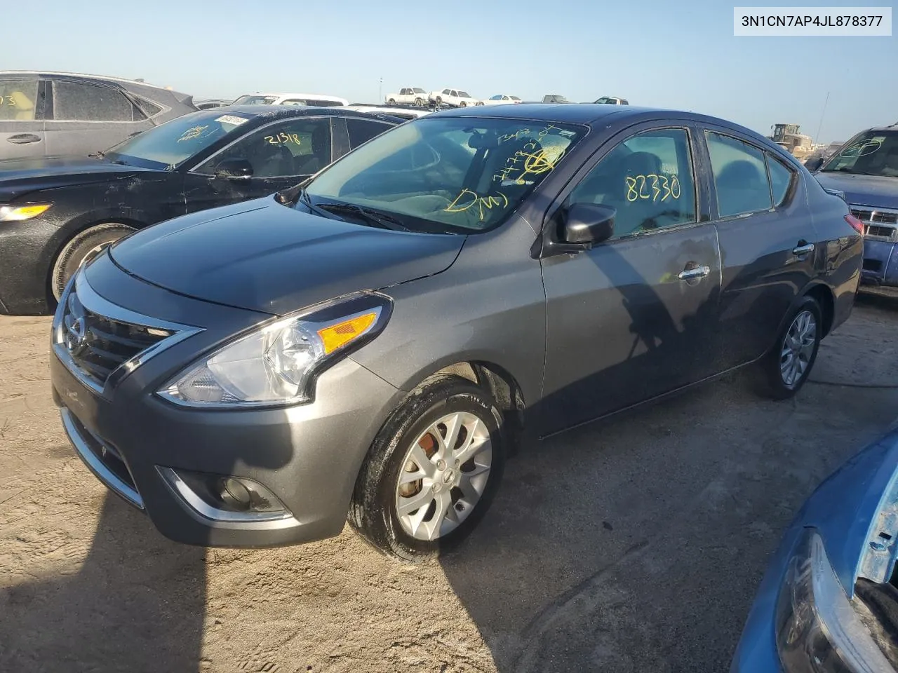 2018 Nissan Versa S VIN: 3N1CN7AP4JL878377 Lot: 74782204