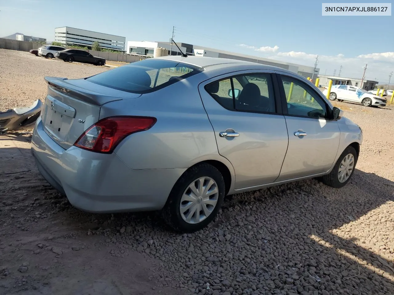 2018 Nissan Versa S VIN: 3N1CN7APXJL886127 Lot: 75057914