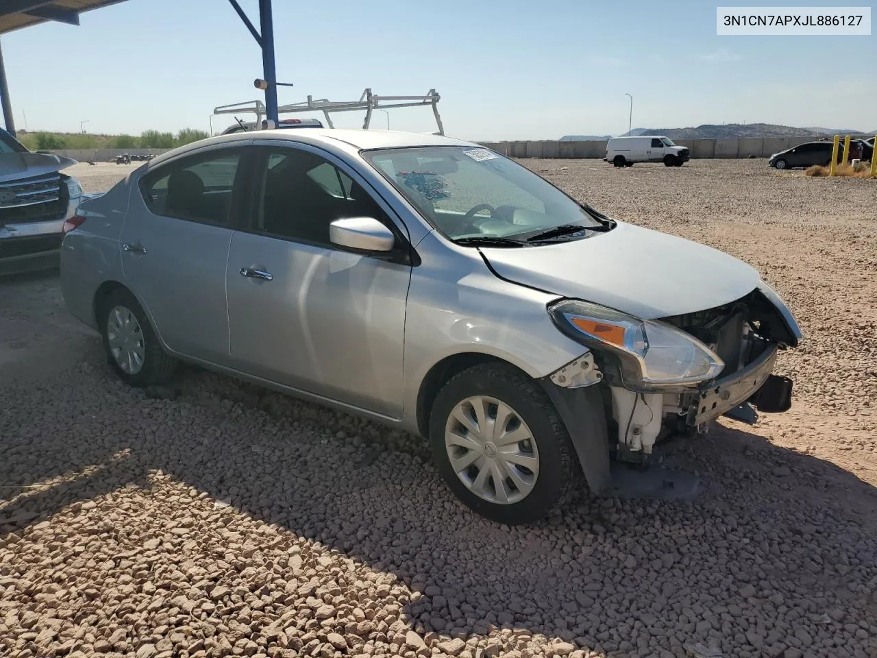 2018 Nissan Versa S VIN: 3N1CN7APXJL886127 Lot: 75057914