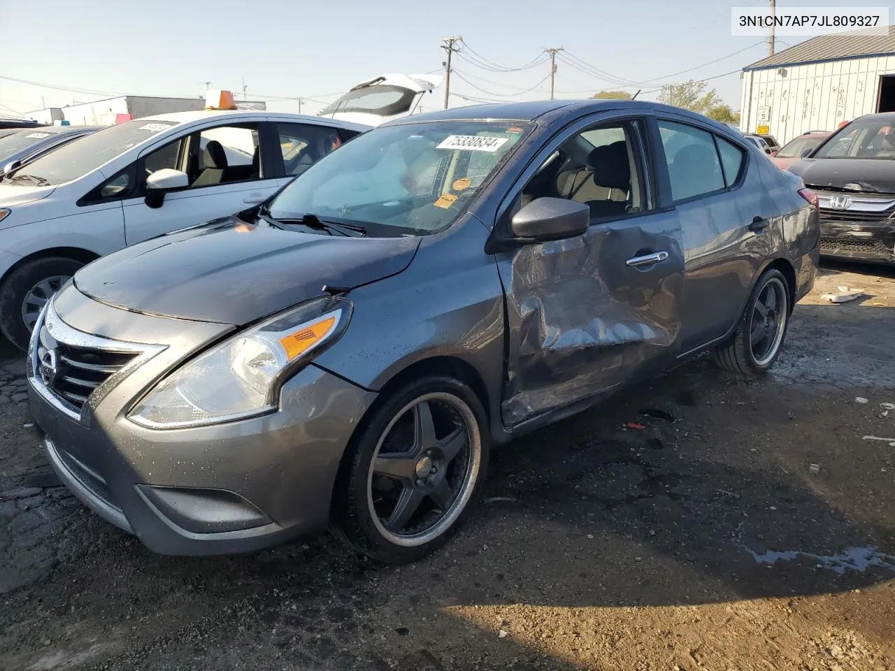 2018 Nissan Versa S VIN: 3N1CN7AP7JL809327 Lot: 75330834