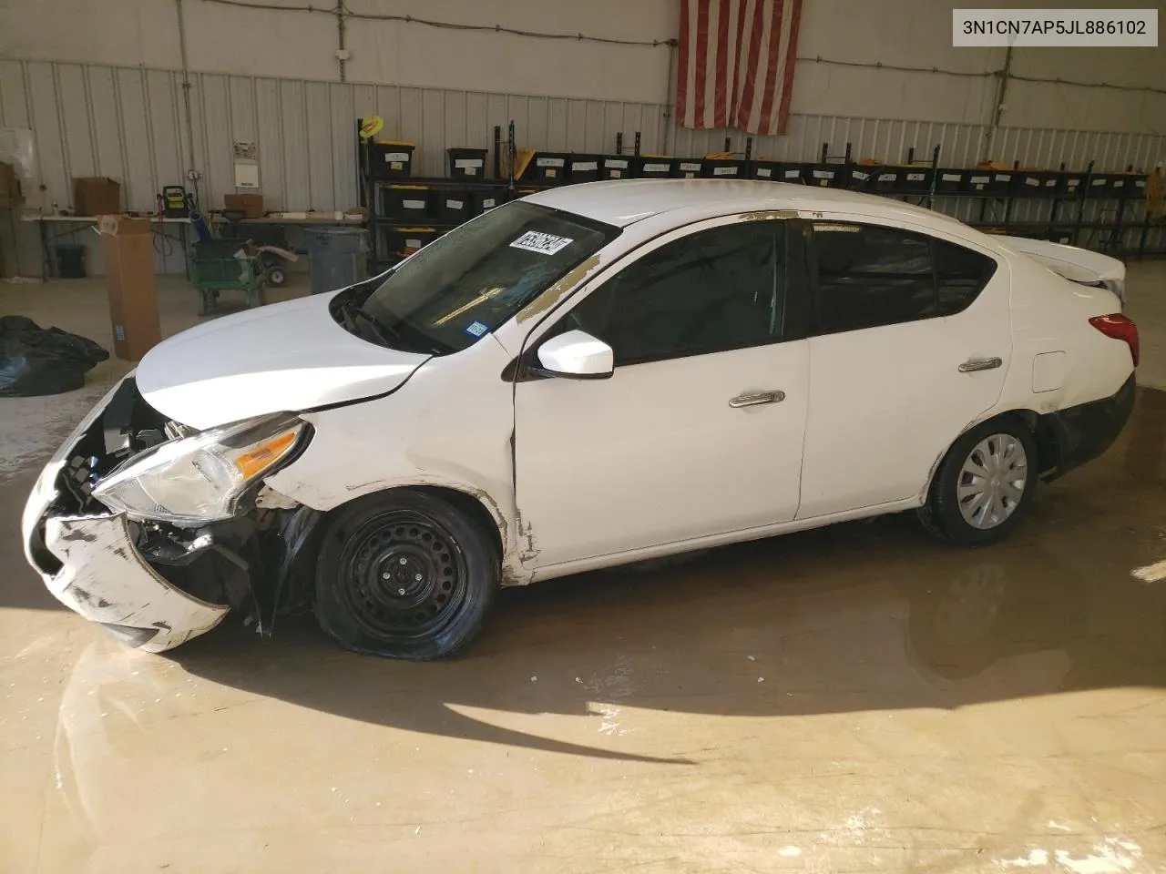 2018 Nissan Versa S VIN: 3N1CN7AP5JL886102 Lot: 75396234