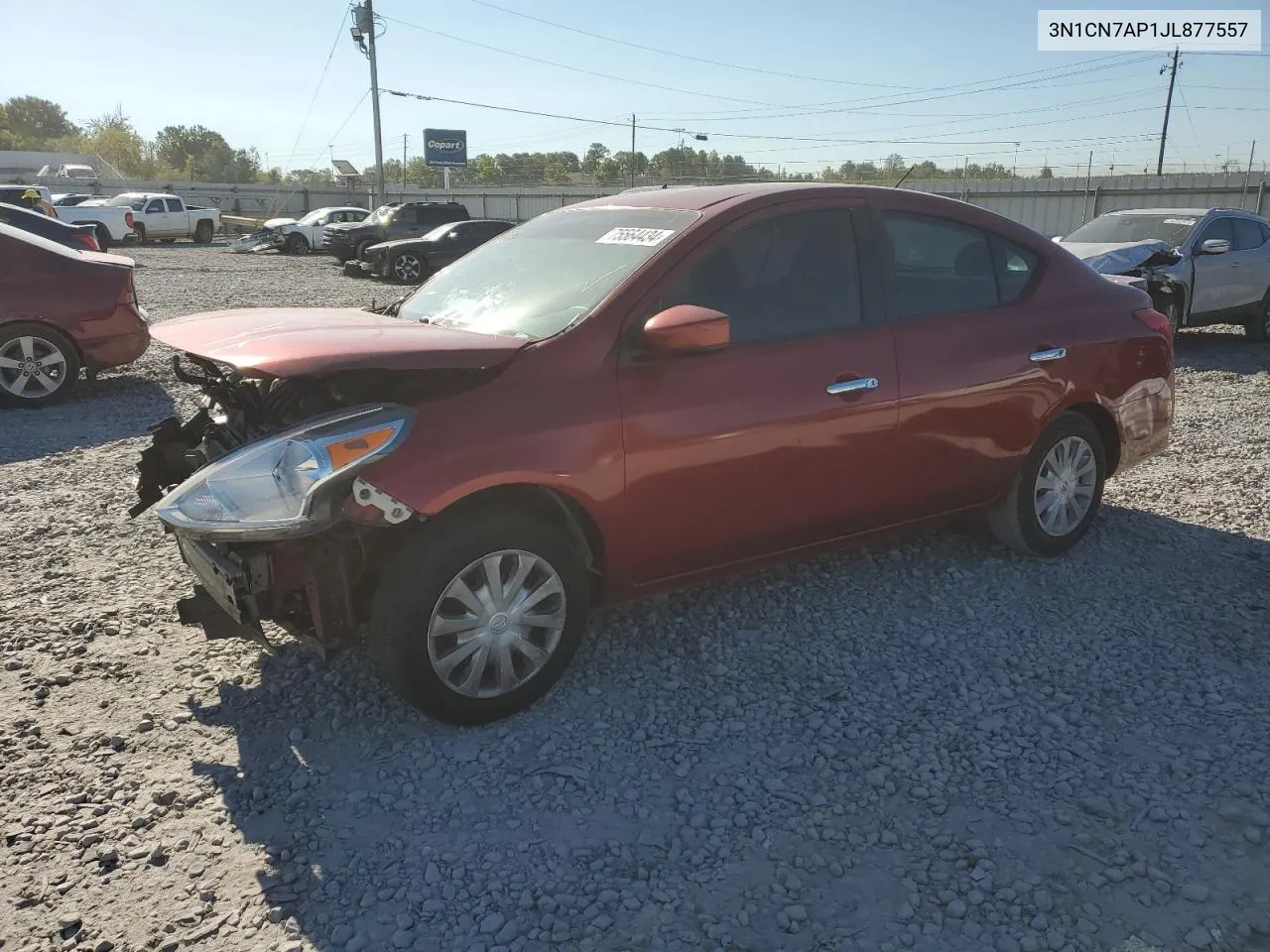 2018 Nissan Versa S VIN: 3N1CN7AP1JL877557 Lot: 75564434