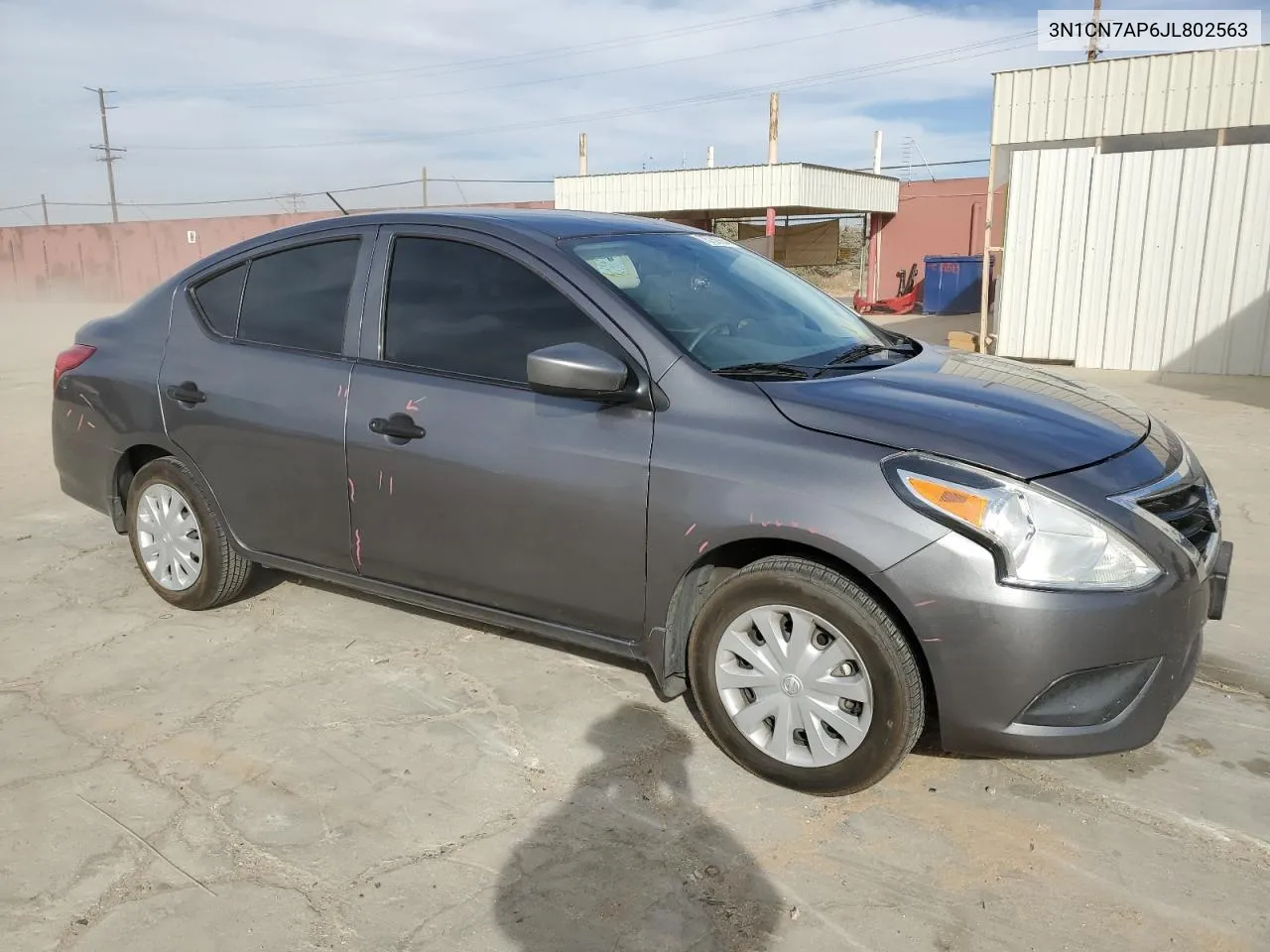 2018 Nissan Versa S VIN: 3N1CN7AP6JL802563 Lot: 75759284