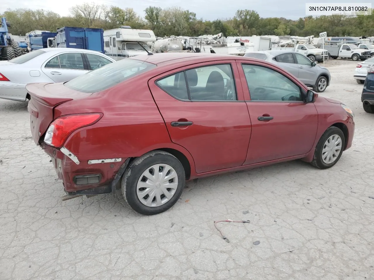 2018 Nissan Versa S VIN: 3N1CN7AP8JL810082 Lot: 75847804