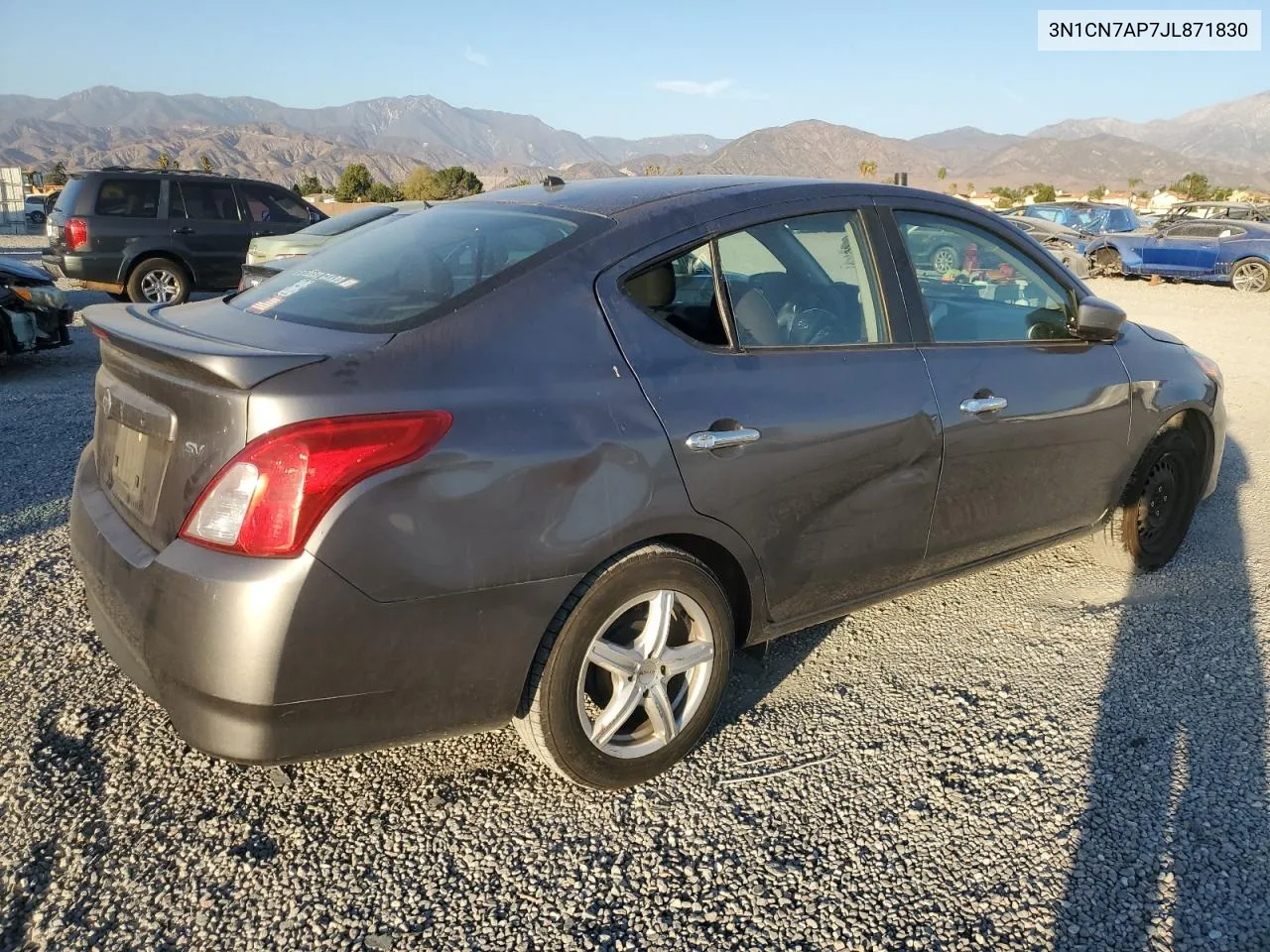 2018 Nissan Versa S VIN: 3N1CN7AP7JL871830 Lot: 75894264