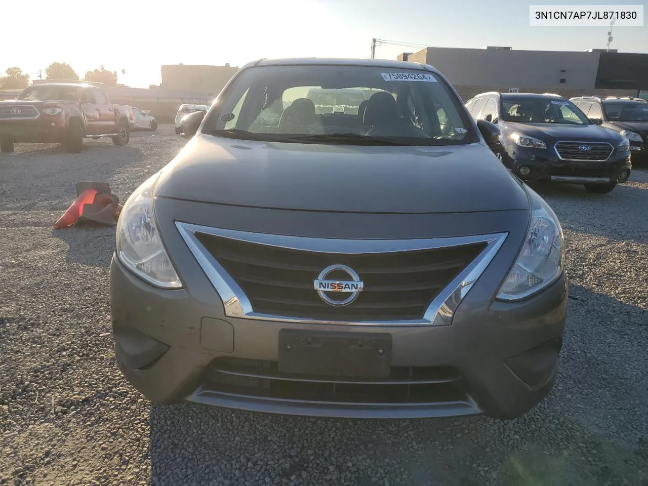 2018 Nissan Versa S VIN: 3N1CN7AP7JL871830 Lot: 75894264