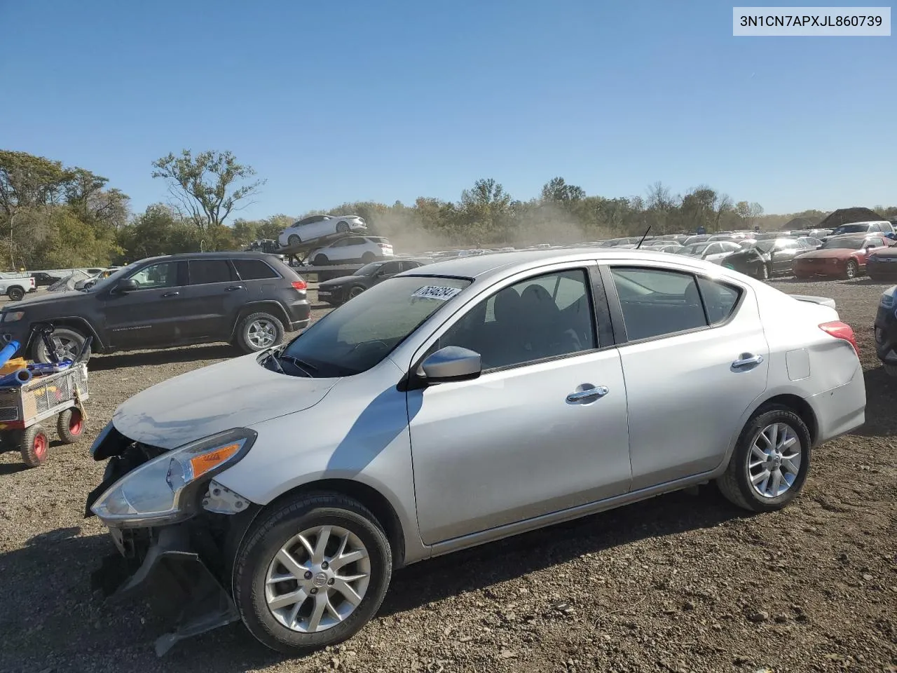 2018 Nissan Versa S VIN: 3N1CN7APXJL860739 Lot: 76346284