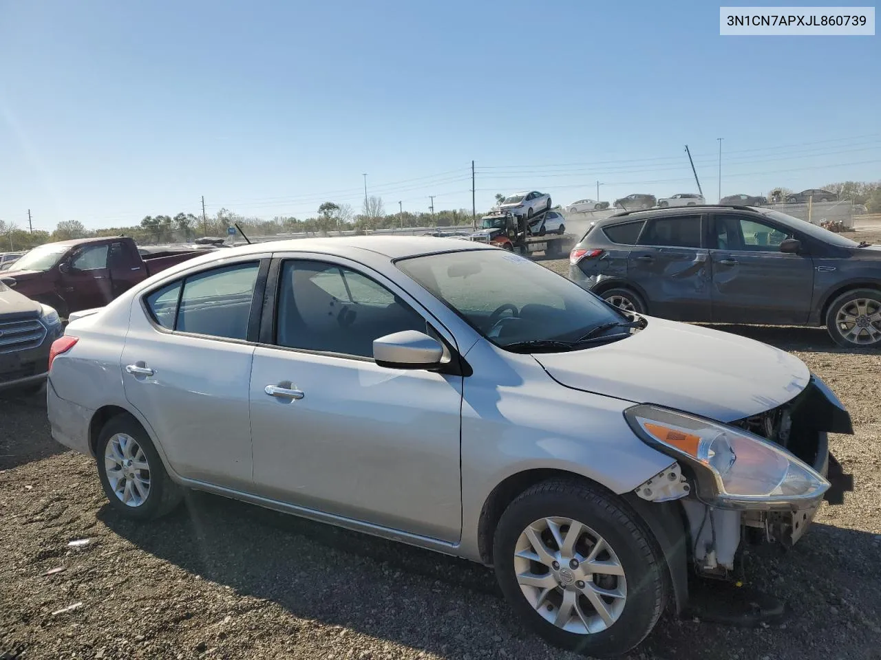 2018 Nissan Versa S VIN: 3N1CN7APXJL860739 Lot: 76346284