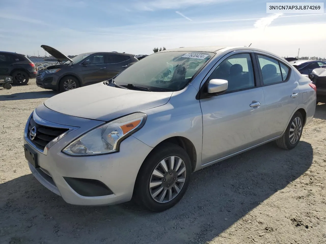 2018 Nissan Versa S VIN: 3N1CN7AP3JL874269 Lot: 77920424