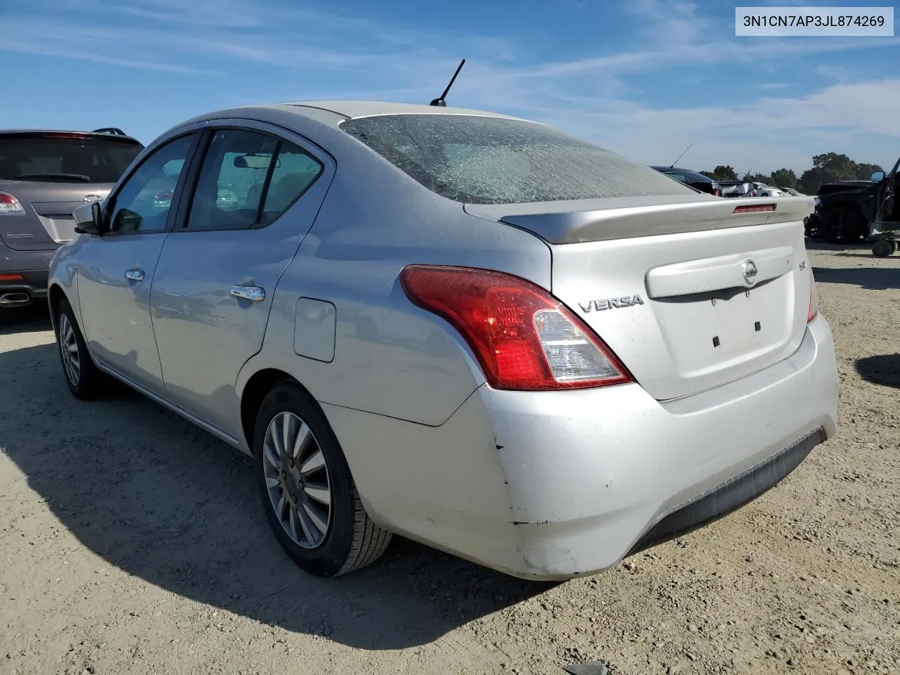 2018 Nissan Versa S VIN: 3N1CN7AP3JL874269 Lot: 77920424