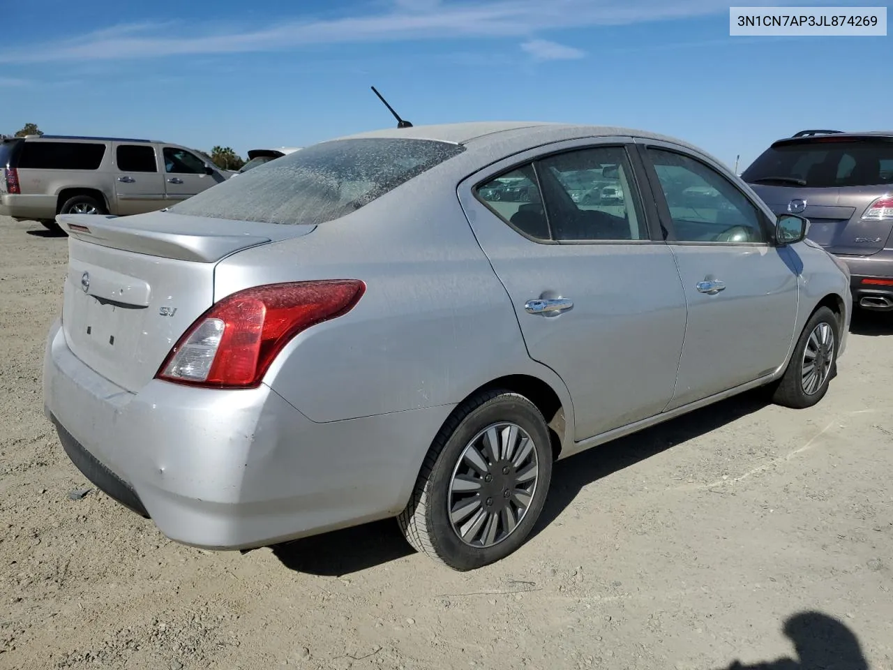 2018 Nissan Versa S VIN: 3N1CN7AP3JL874269 Lot: 77920424