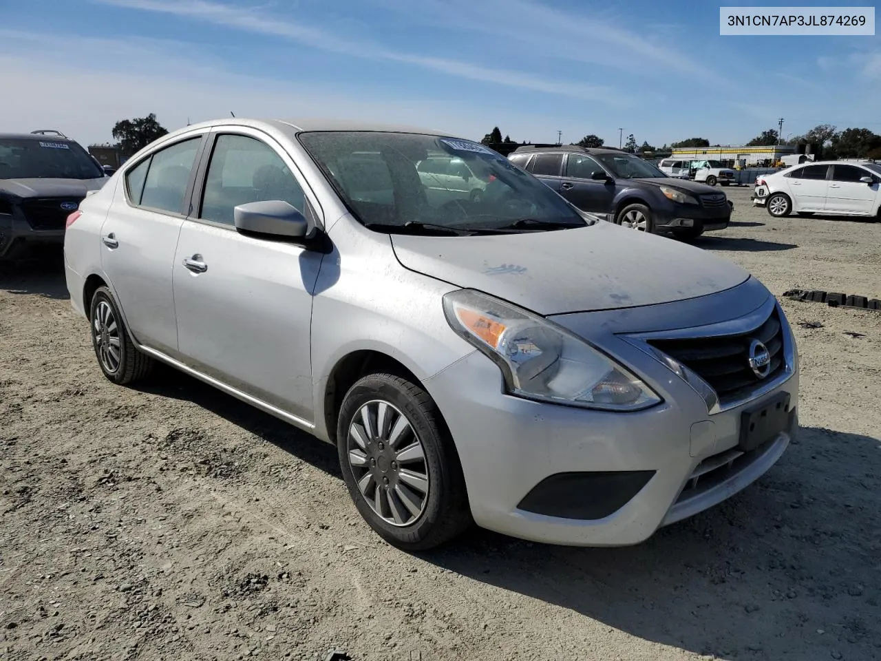 2018 Nissan Versa S VIN: 3N1CN7AP3JL874269 Lot: 77920424