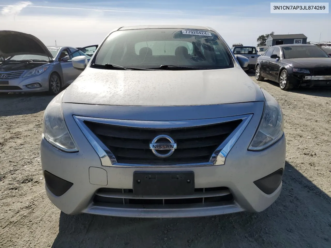 2018 Nissan Versa S VIN: 3N1CN7AP3JL874269 Lot: 77920424