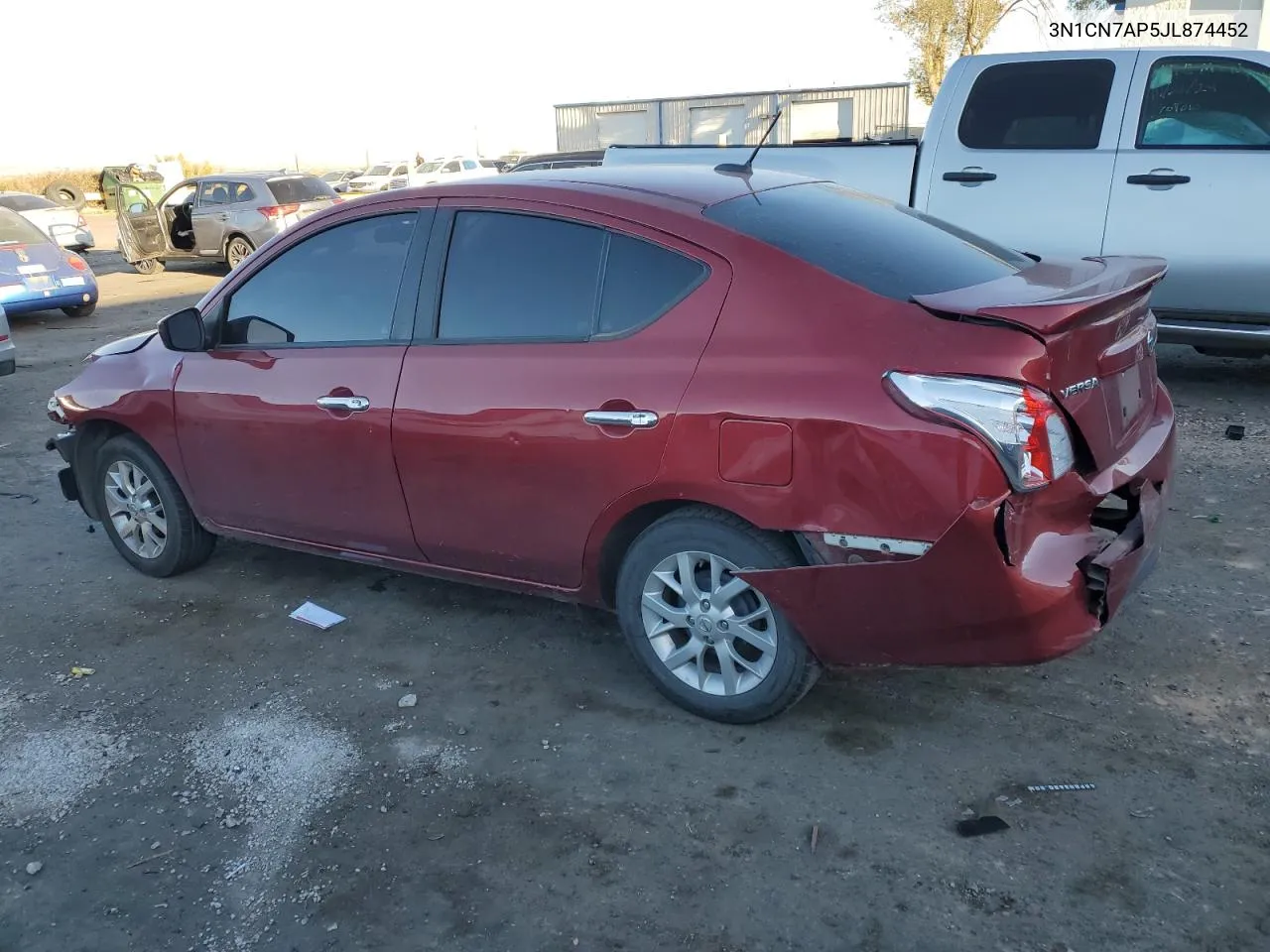 2018 Nissan Versa S VIN: 3N1CN7AP5JL874452 Lot: 78315824