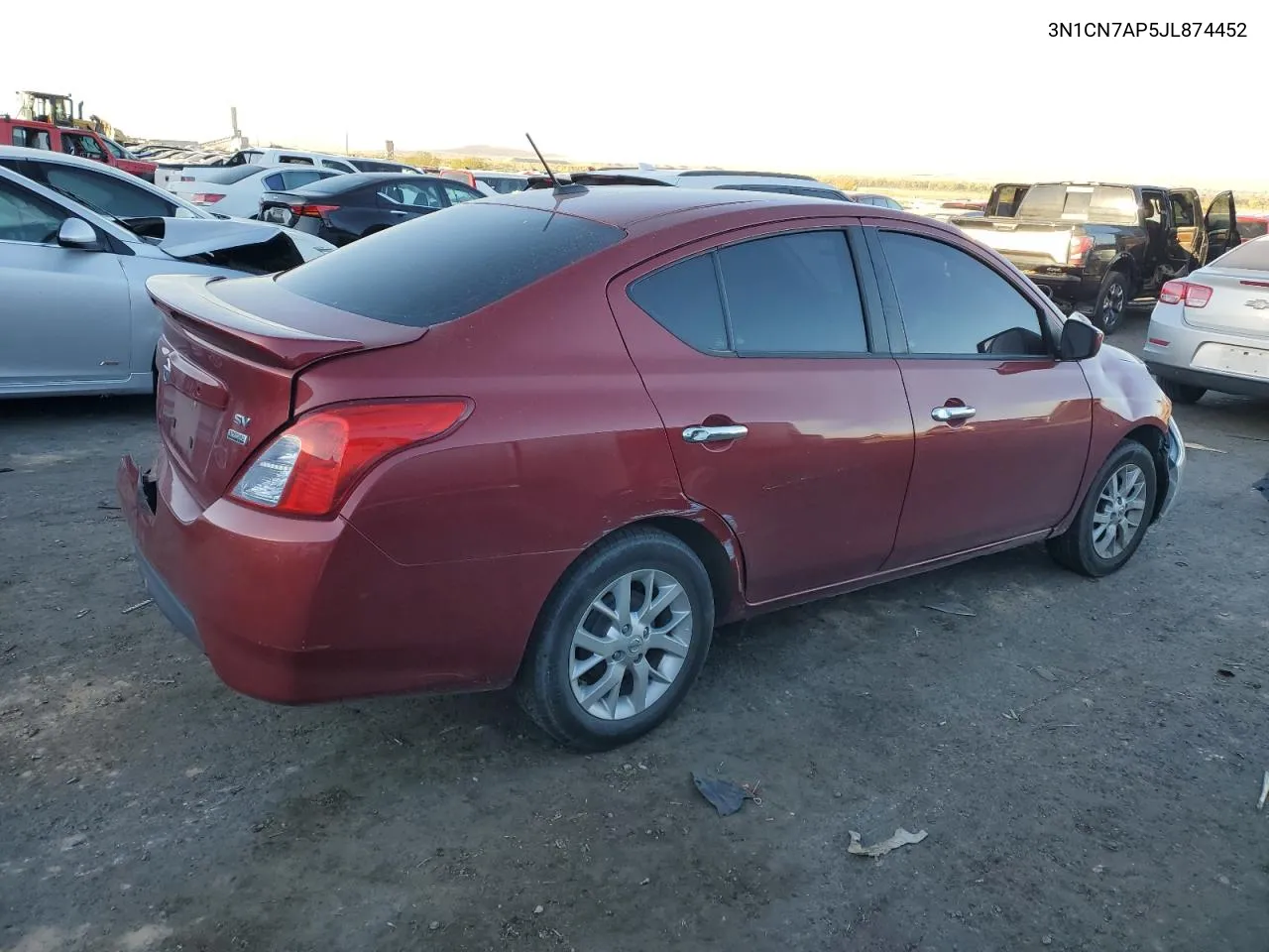 2018 Nissan Versa S VIN: 3N1CN7AP5JL874452 Lot: 78315824