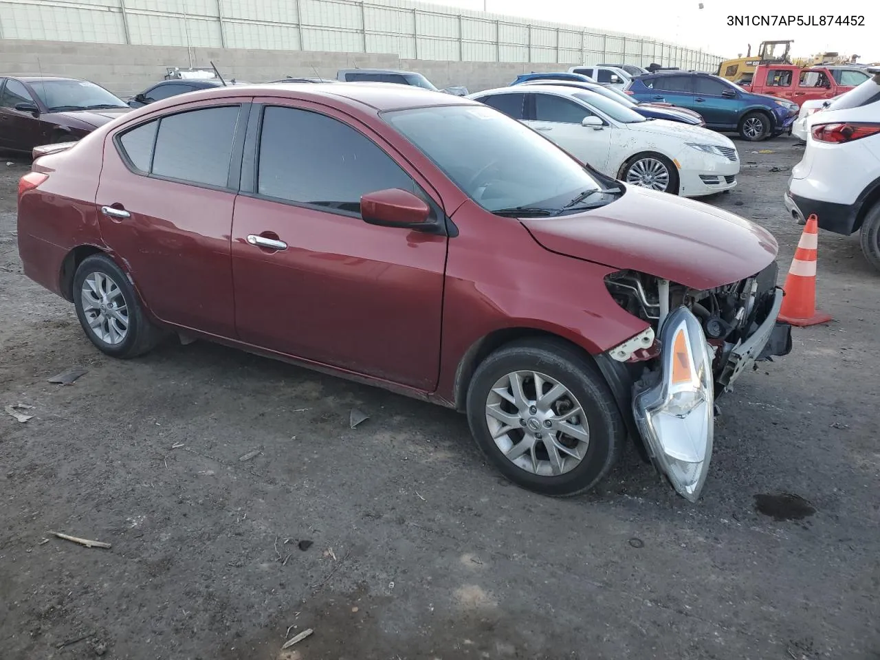 2018 Nissan Versa S VIN: 3N1CN7AP5JL874452 Lot: 78315824