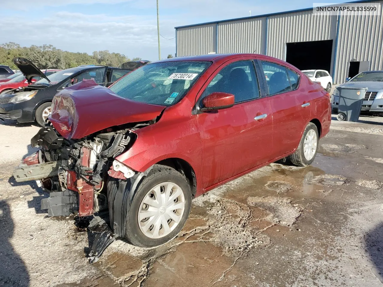 2018 Nissan Versa S VIN: 3N1CN7AP5JL835599 Lot: 78730214