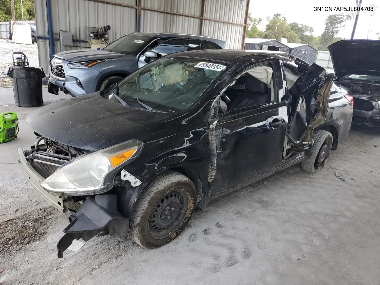 2018 Nissan Versa S VIN: 3N1CN7AP5JL804708 Lot: 78730834