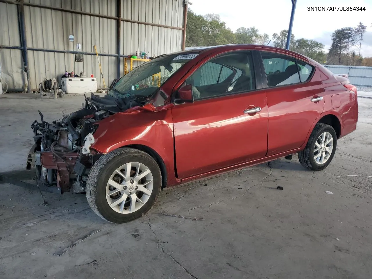 2018 Nissan Versa S VIN: 3N1CN7AP7JL864344 Lot: 79599344