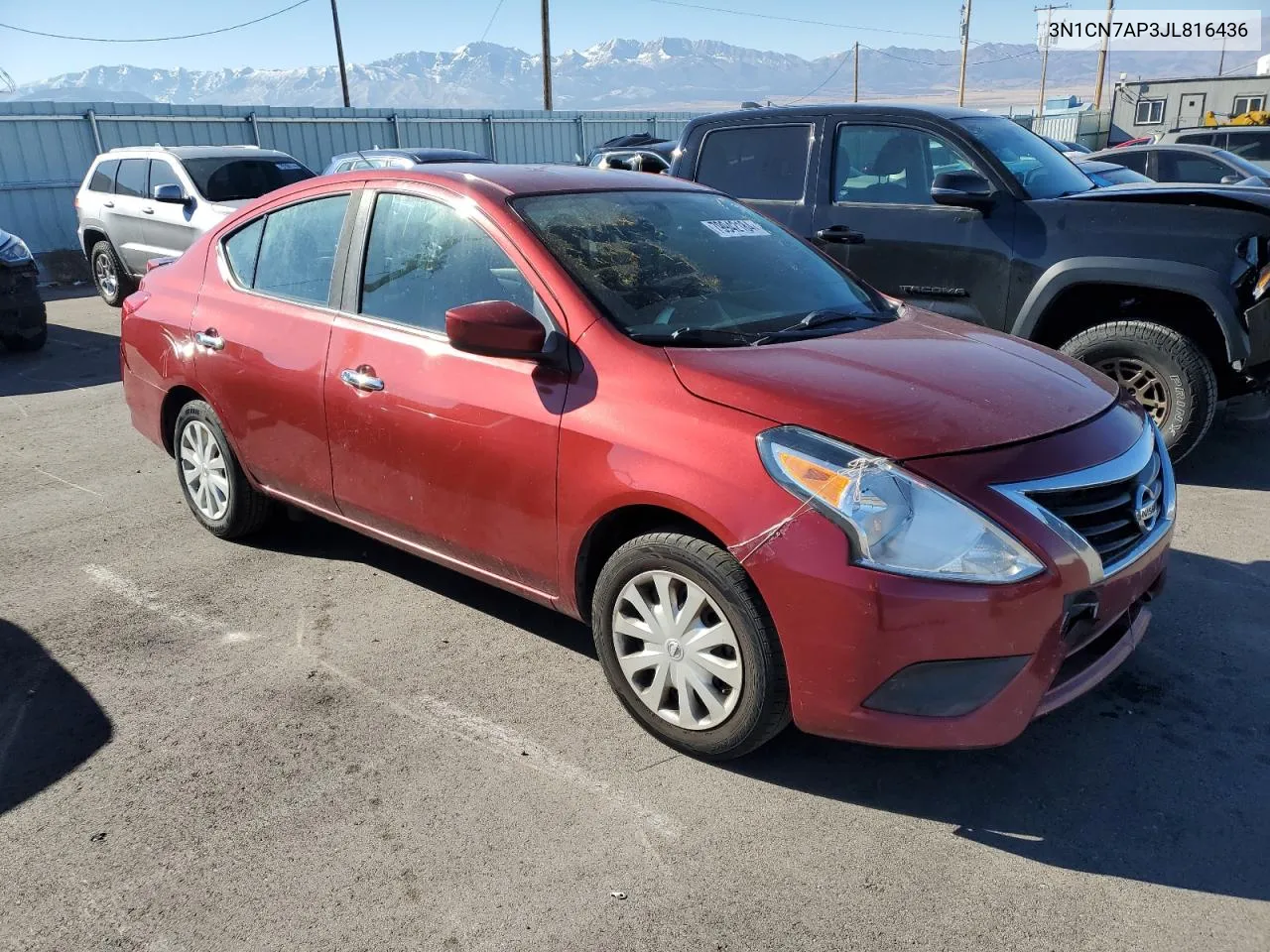 2018 Nissan Versa S VIN: 3N1CN7AP3JL816436 Lot: 79942184