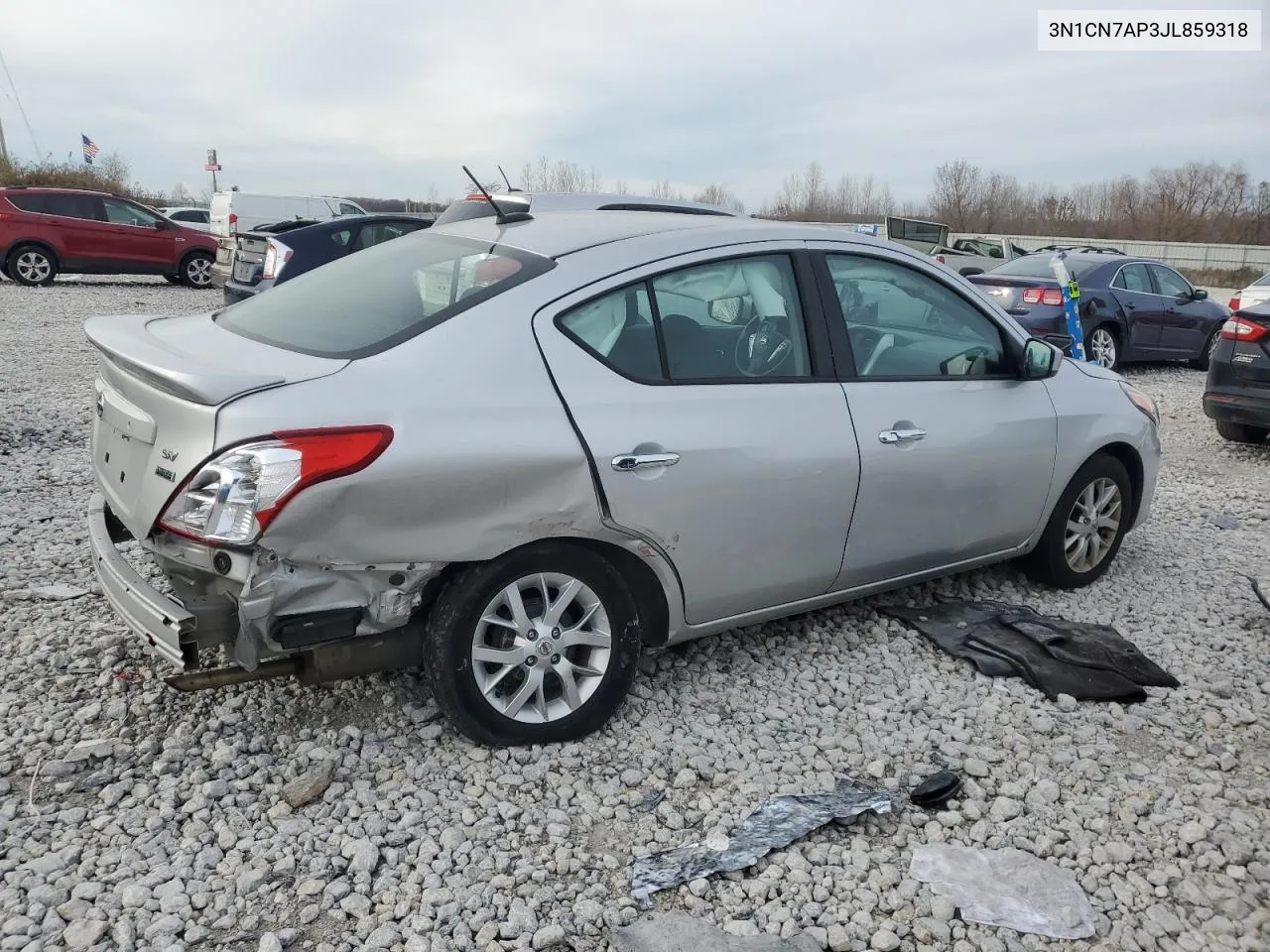 2018 Nissan Versa S VIN: 3N1CN7AP3JL859318 Lot: 80589194