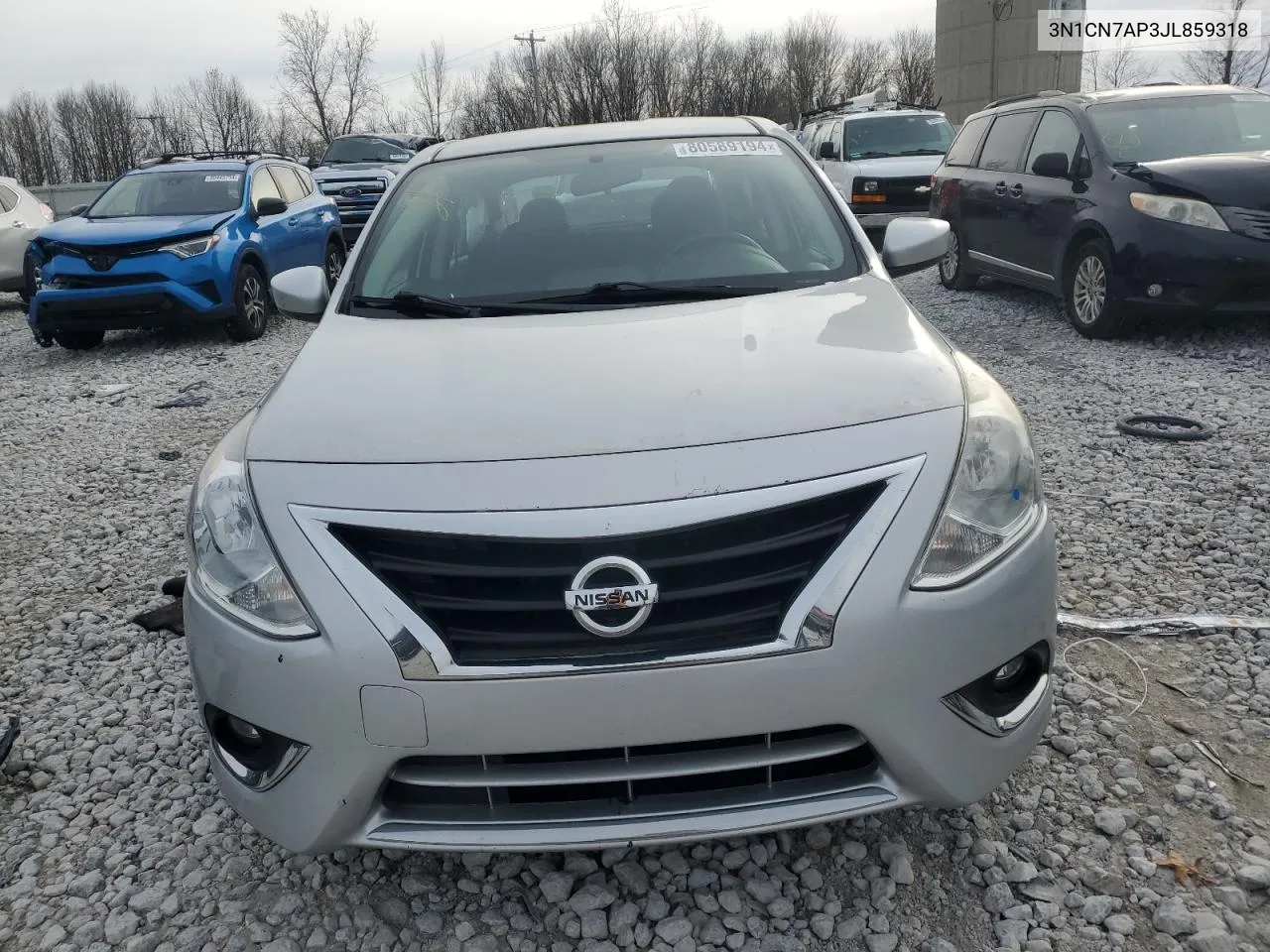 2018 Nissan Versa S VIN: 3N1CN7AP3JL859318 Lot: 80589194