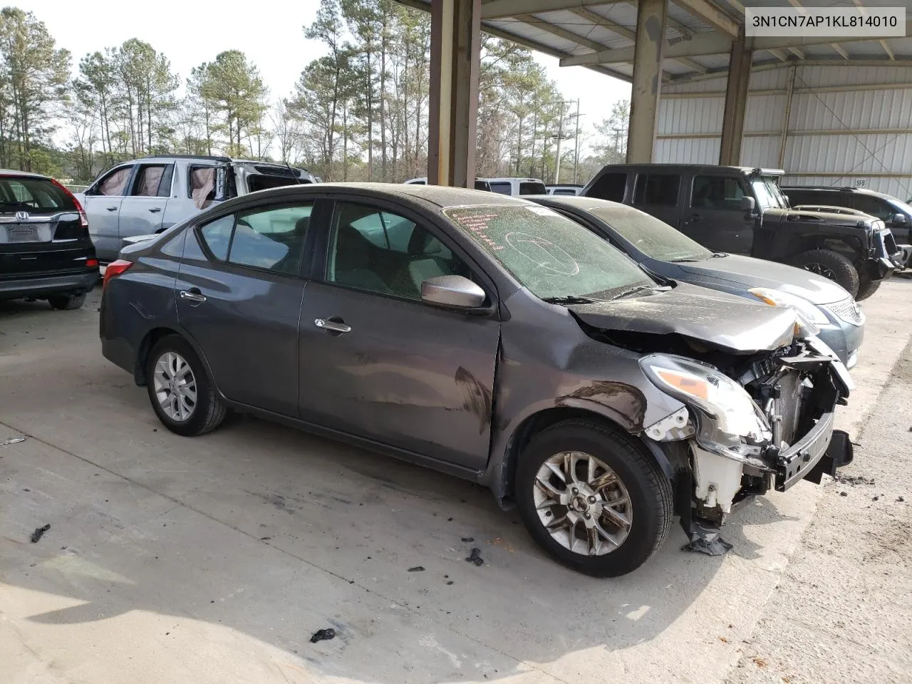 2019 Nissan Versa S VIN: 3N1CN7AP1KL814010 Lot: 42342973