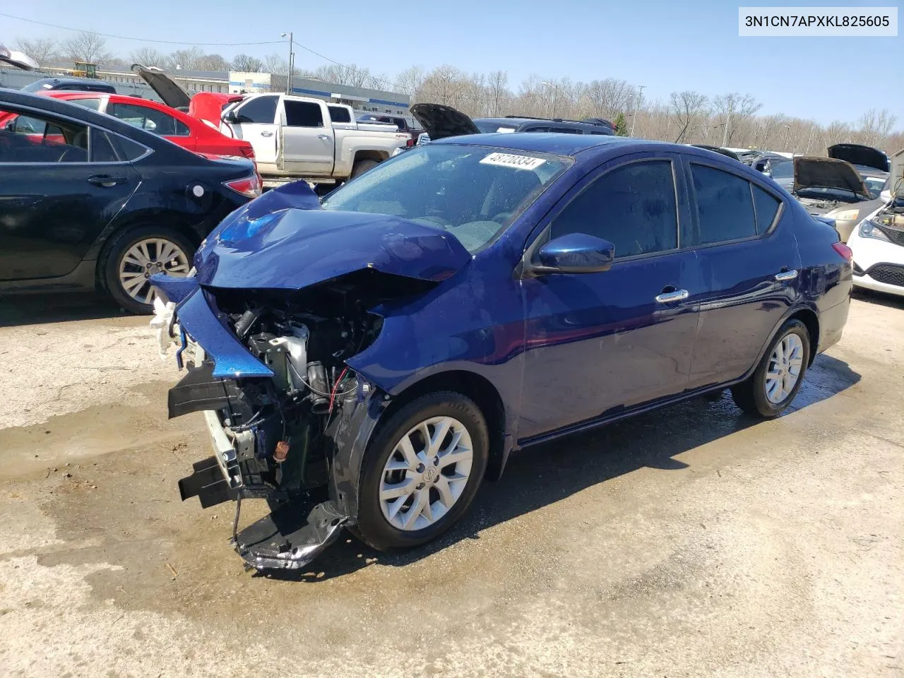 2019 Nissan Versa S VIN: 3N1CN7APXKL825605 Lot: 48720334