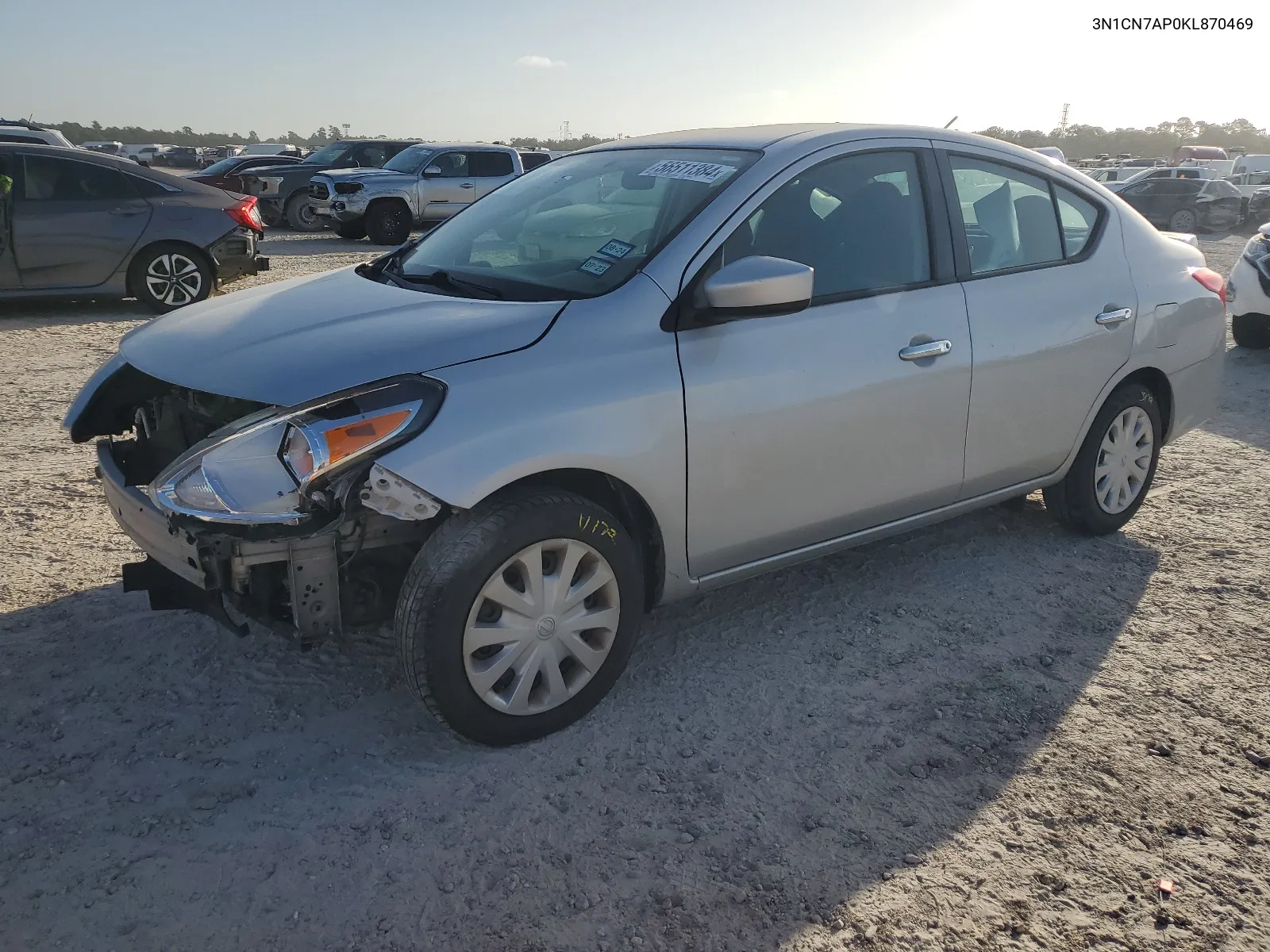 2019 Nissan Versa S VIN: 3N1CN7AP0KL870469 Lot: 56511384