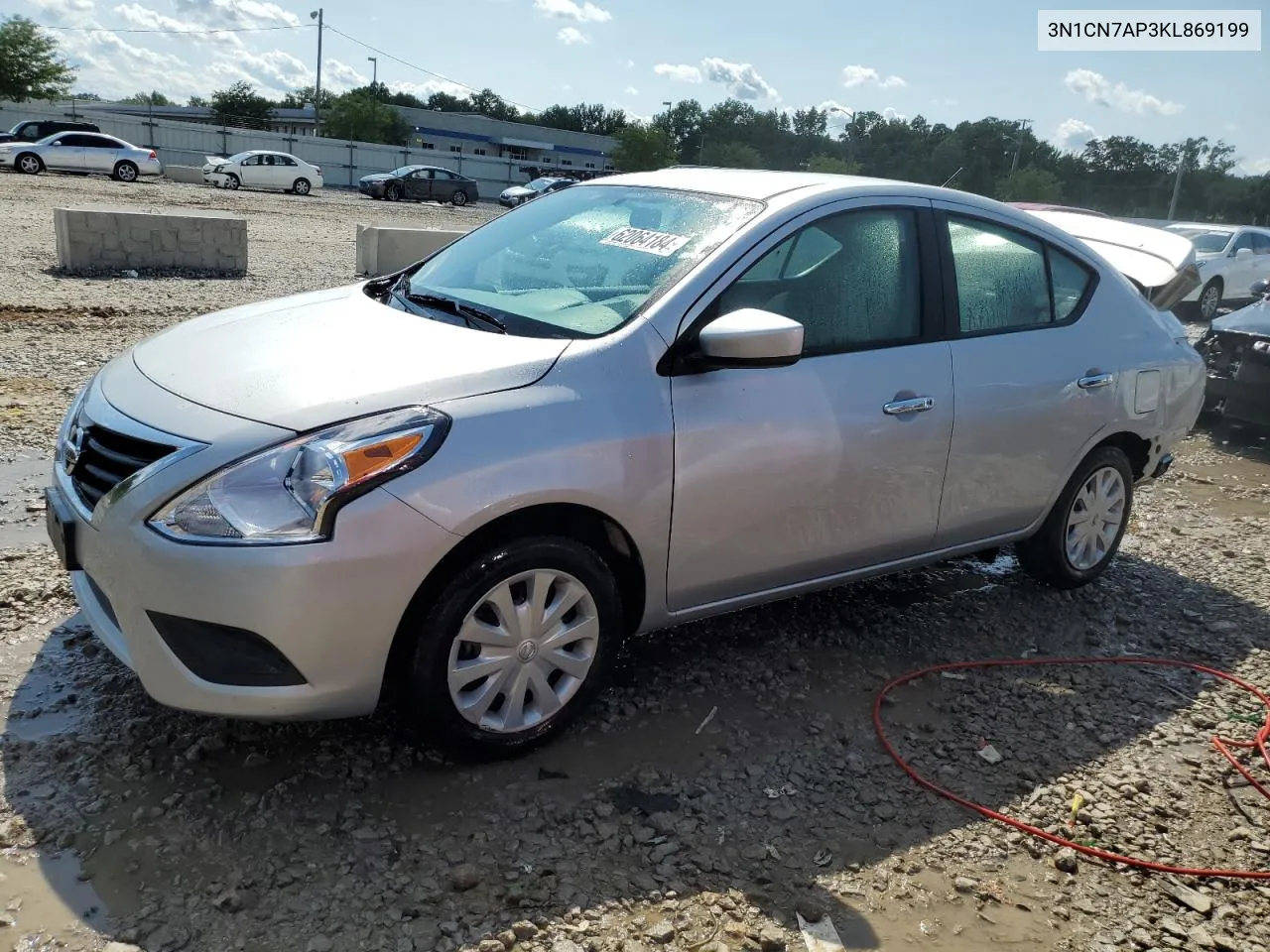 2019 Nissan Versa S VIN: 3N1CN7AP3KL869199 Lot: 62064184