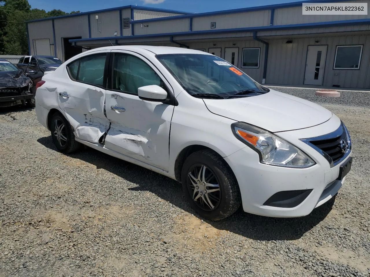 2019 Nissan Versa S VIN: 3N1CN7AP6KL822362 Lot: 62531764